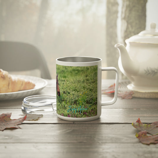 Moose with Baby 10oz Insulated Coffee & Tea Mug | Nature Inspired Stainless Steel Travel Cup | Enjoy Nature Collection