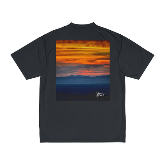Sunset over the Dunes Men’s Performance T-Shirt | Nature Inspired Activewear | Enjoy Nature Collection