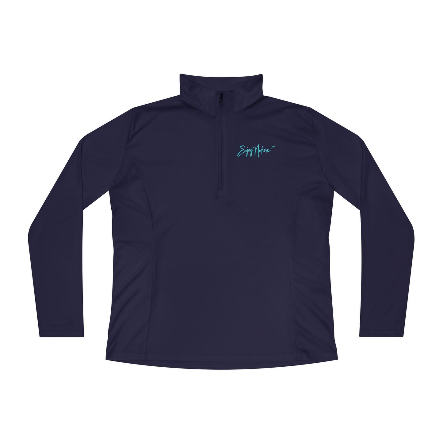 Ladies Quarter-Zip Pullover — Turquoise Ocean Reef Performance Top | Enjoy Nature Collection