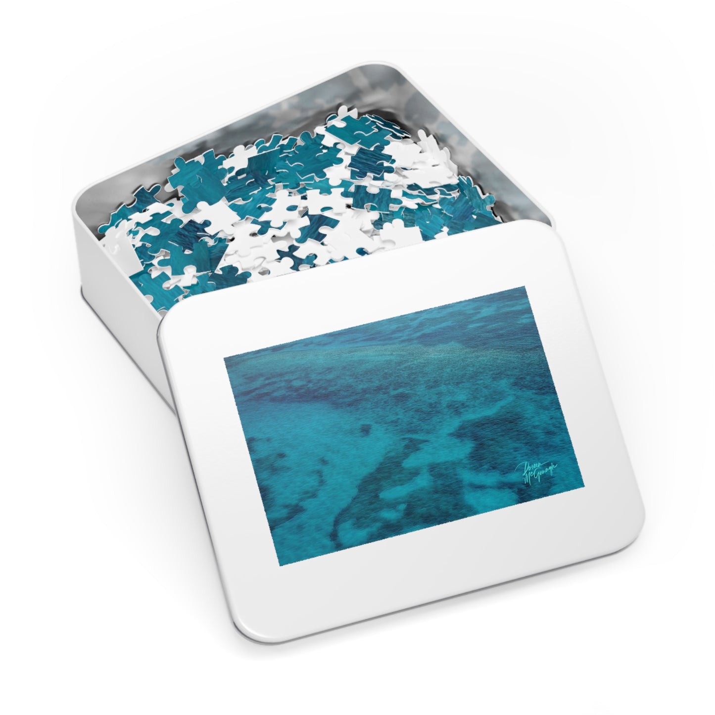 Ocean Blue Aerial – Tropical Sea Puzzle (1000 Pieces) Enjoy Nature | Spirited Design Studio