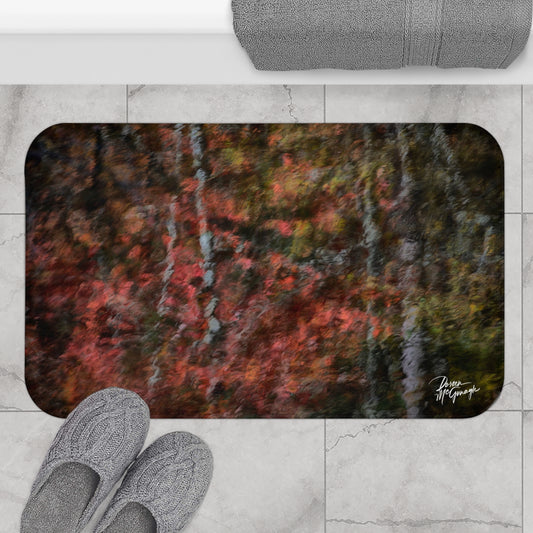 Autumn Forest Bath Mat, Cozy Bathroom Decor, Nature-Inspired Home Accessory, Autumn-Themed Gift, Rustic Bathroom Comfort