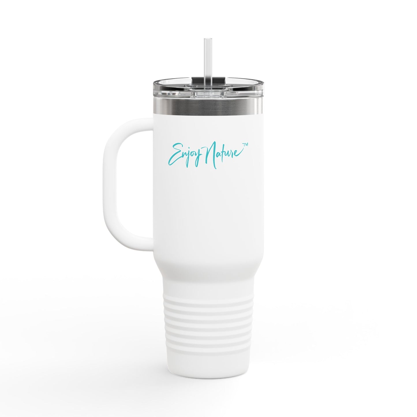 Moose with Baby 40oz Insulated Travel Mug with Handle | Nature Inspired Stainless Steel Drinkware | Enjoy Nature Collection