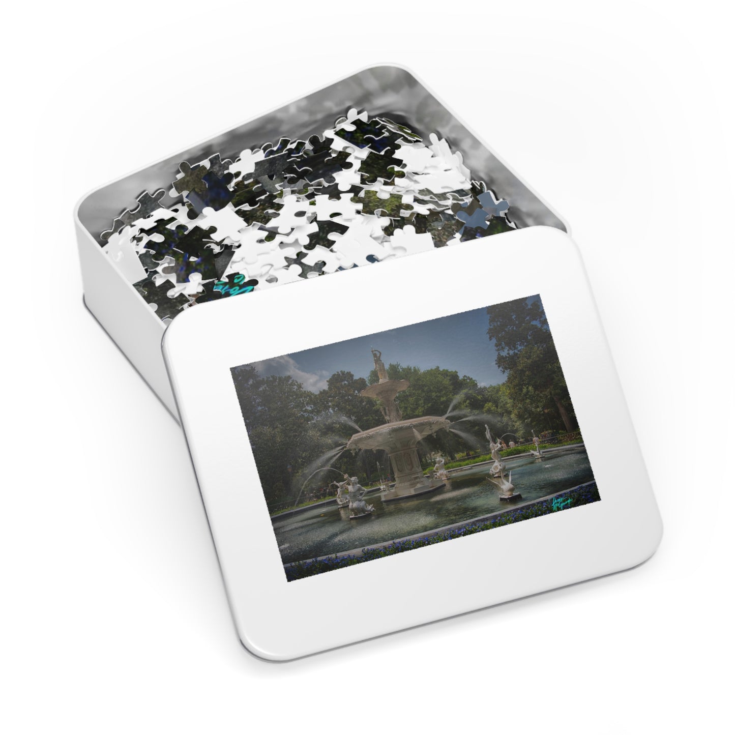Nature Puzzles, Fountain of Forsyth Park, inspired by nature