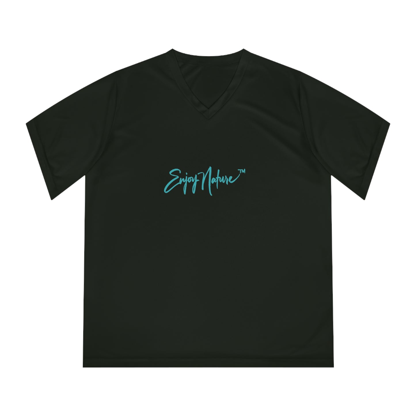 Women’s Nature-Inspired Performance V-Neck T-Shirt – Heart of Dahlia Dreams Design