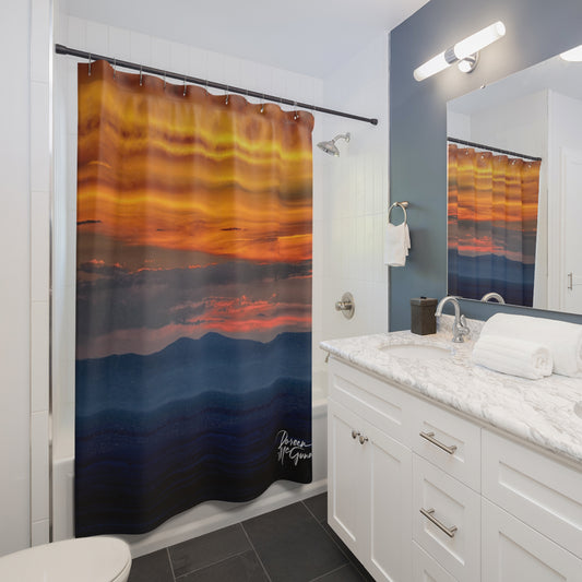Sunset in Sand Dunes Shower Curtain | Nature Inspired Earthy Bathroom Décor | Enjoy Nature Collection