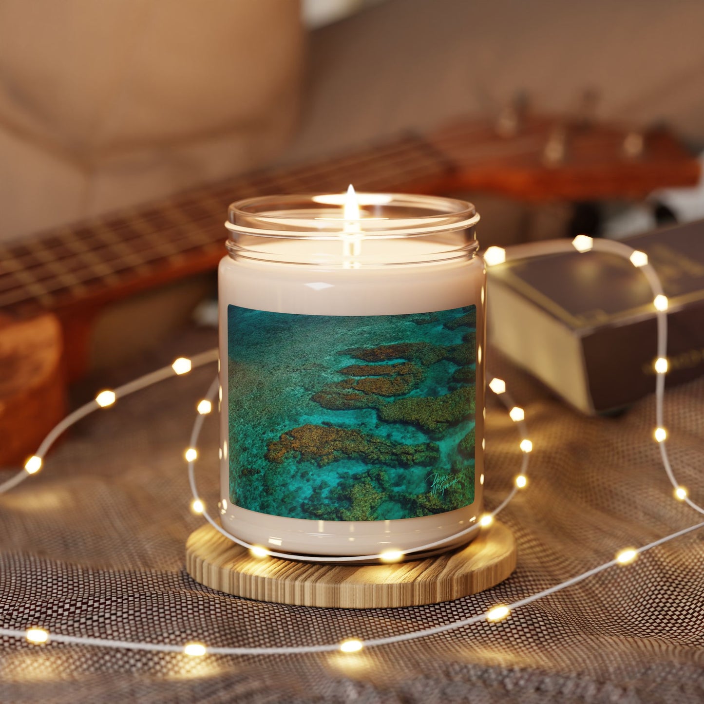 Ocean Reef Scented Soy Candle — 9 oz Tropical Sea Breeze Jar Enjoy Nature | Spirited Design Studio