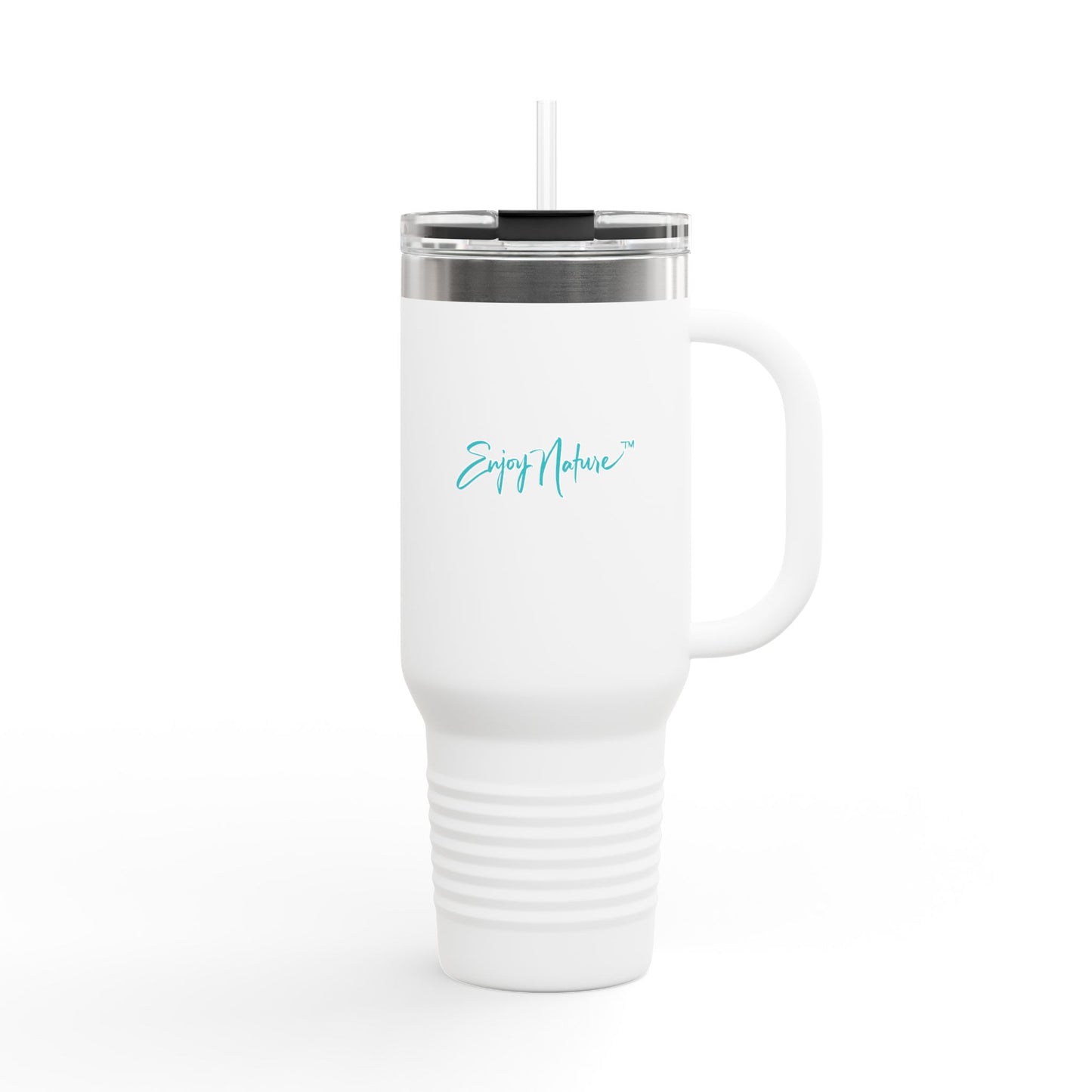 Wild Daisies 40oz Insulated Travel Mug with Handle | Nature Inspired Stainless Steel Drinkware | Enjoy Nature Collection
