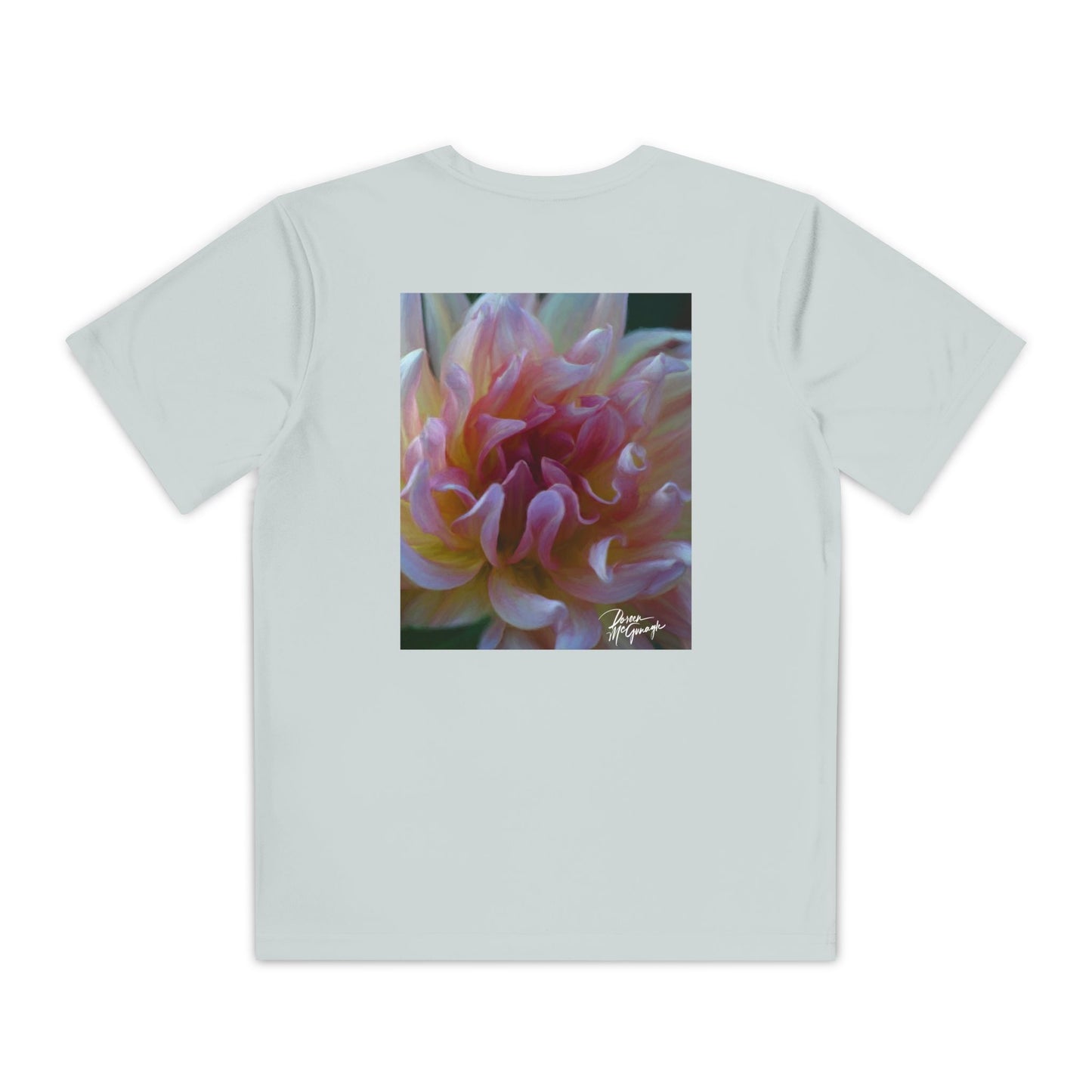 Youth Nature Tee – Veil of Cream and Blush Dahlia Design, Perfect Gift for Kids, Stylish Summer Top, Birthday Shirt, Fun Sportswear
