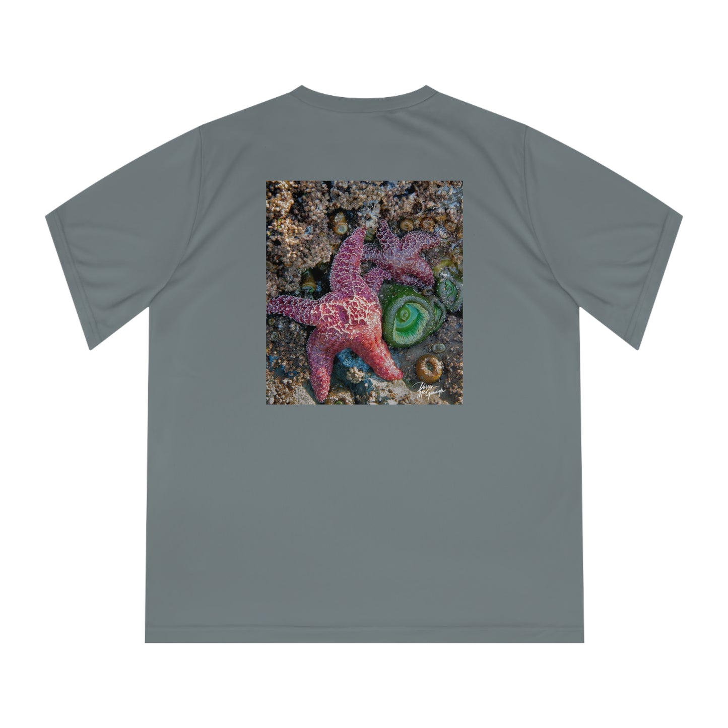 Women’s Nature-Inspired Performance V-Neck T-Shirt – Coastal Starfish Design