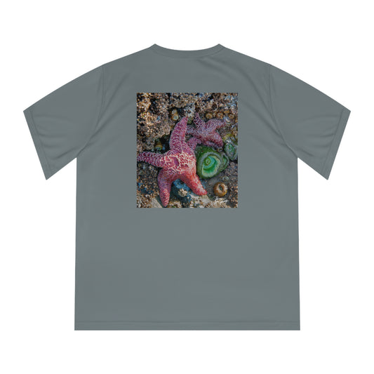 Women’s Nature-Inspired Performance V-Neck T-Shirt – Coastal Starfish Design