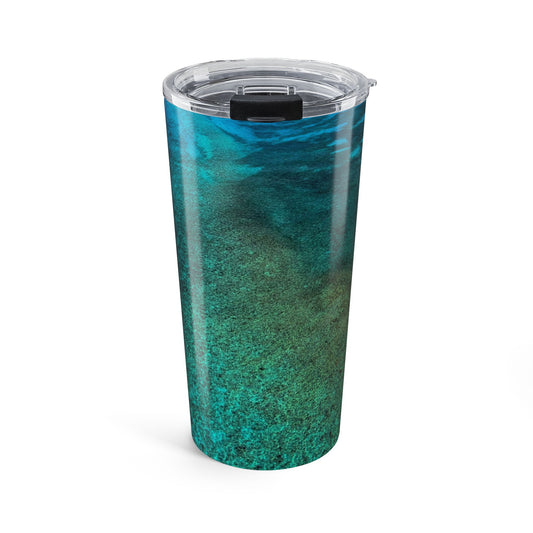 Shimmering Depths of the Sanctuary – 20 oz Ocean-Inspired Stainless Steel Tumbler Enjoy Nature | Spirited Design Studio