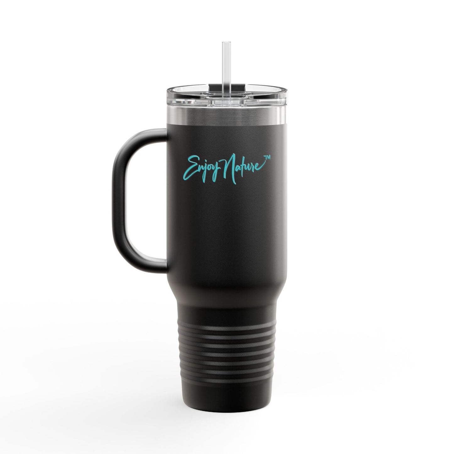 Moose with Baby 40oz Insulated Travel Mug with Handle | Nature Inspired Stainless Steel Drinkware | Enjoy Nature Collection