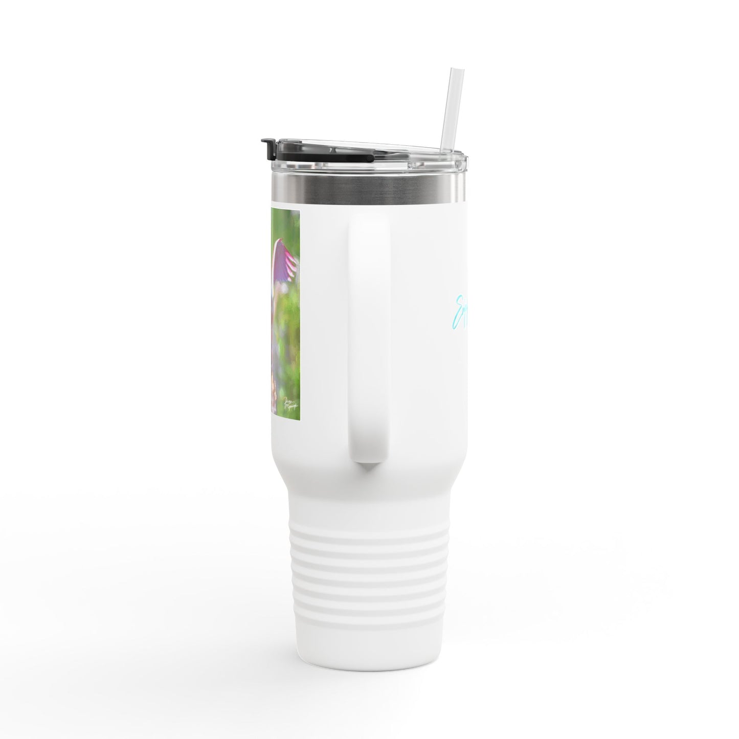 Roseate Spoonbill Insulated Travel Mug – 40oz Stainless Steel Nature-Inspired Drinkware