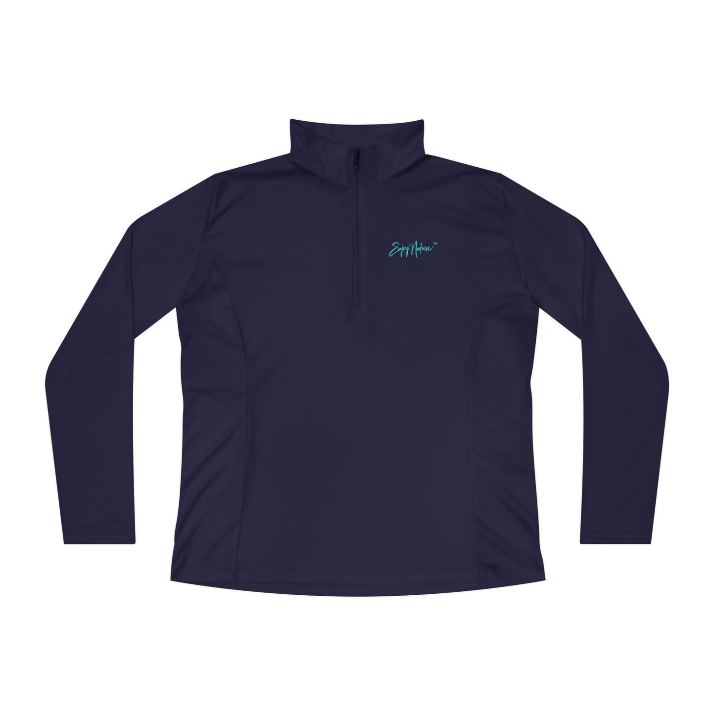 Wild Lupines with Solo Daisy Ladies Quarter-Zip Pullover | Nature Inspired Activewear | Enjoy Nature Collection