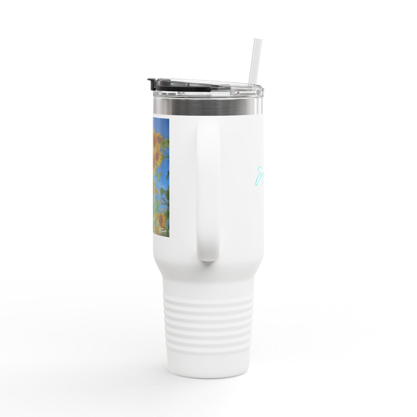 Beautiful Floral Insulated Travel Mug, 40oz - Perfect for Coffee Lovers, Gift for Her, Summer Road Trips, Outdoor Adventures