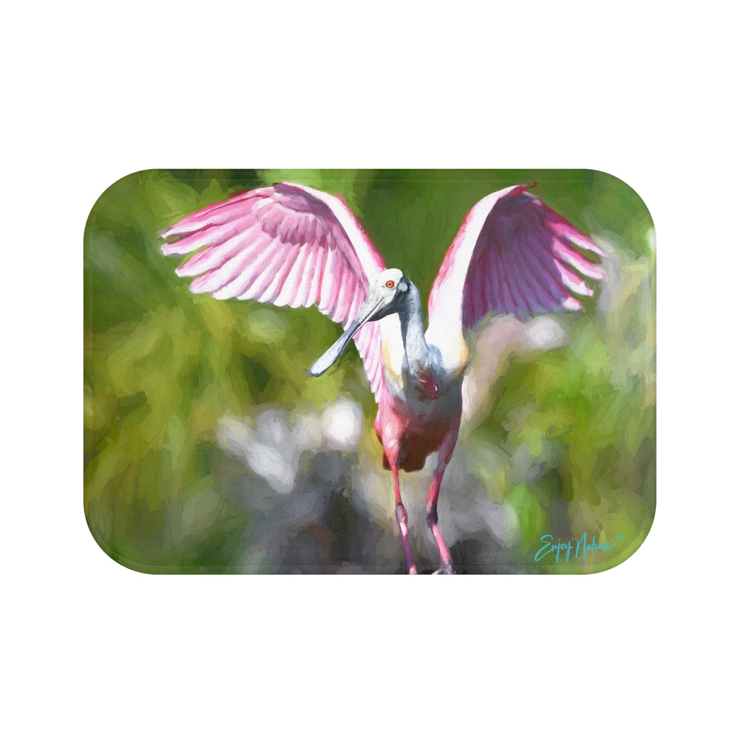 Roseate Spoonbill Bath Mat – Nature-Inspired Comfort & Elegance | Enjoy Nature Collection