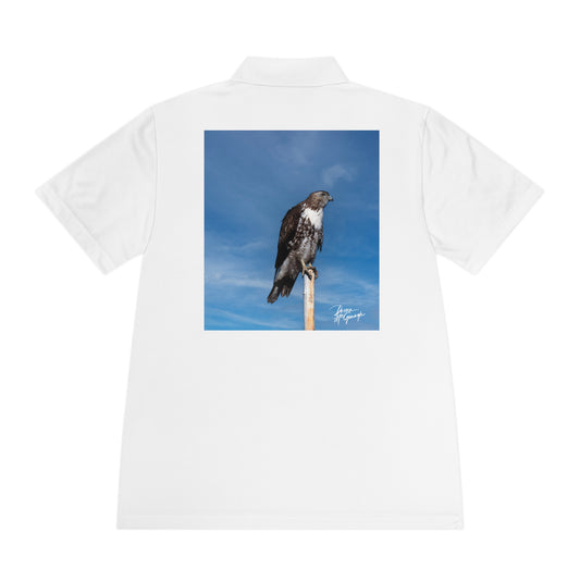 Men’s Sport Polo Shirt – Osprey Design, Activewear for Outdoor Adventures, Golf, Casual Saturdays, Bird Lovers Gift, Father's Day Polo