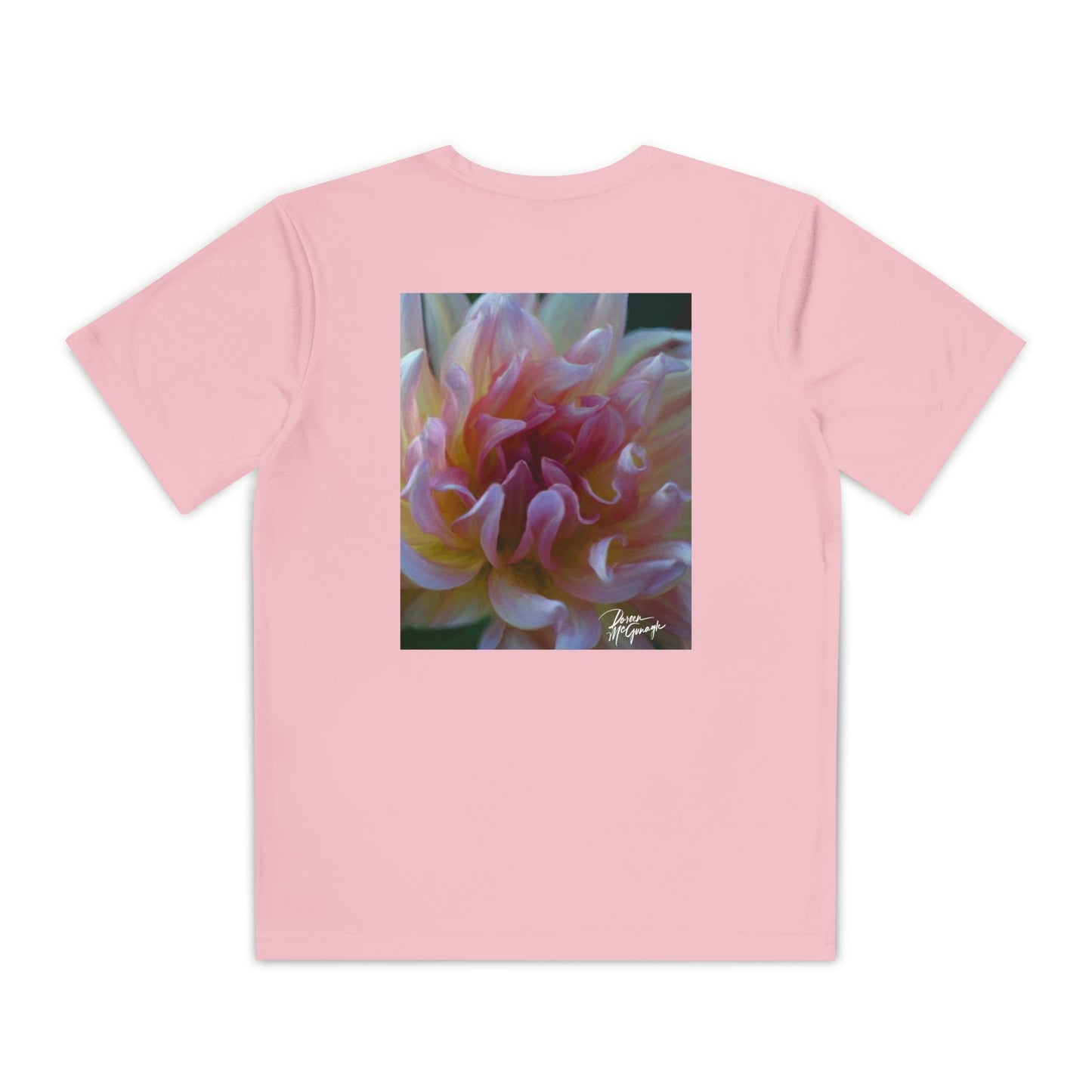 Youth Nature Tee – Veil of Cream and Blush Dahlia Design, Perfect Gift for Kids, Stylish Summer Top, Birthday Shirt, Fun Sportswear