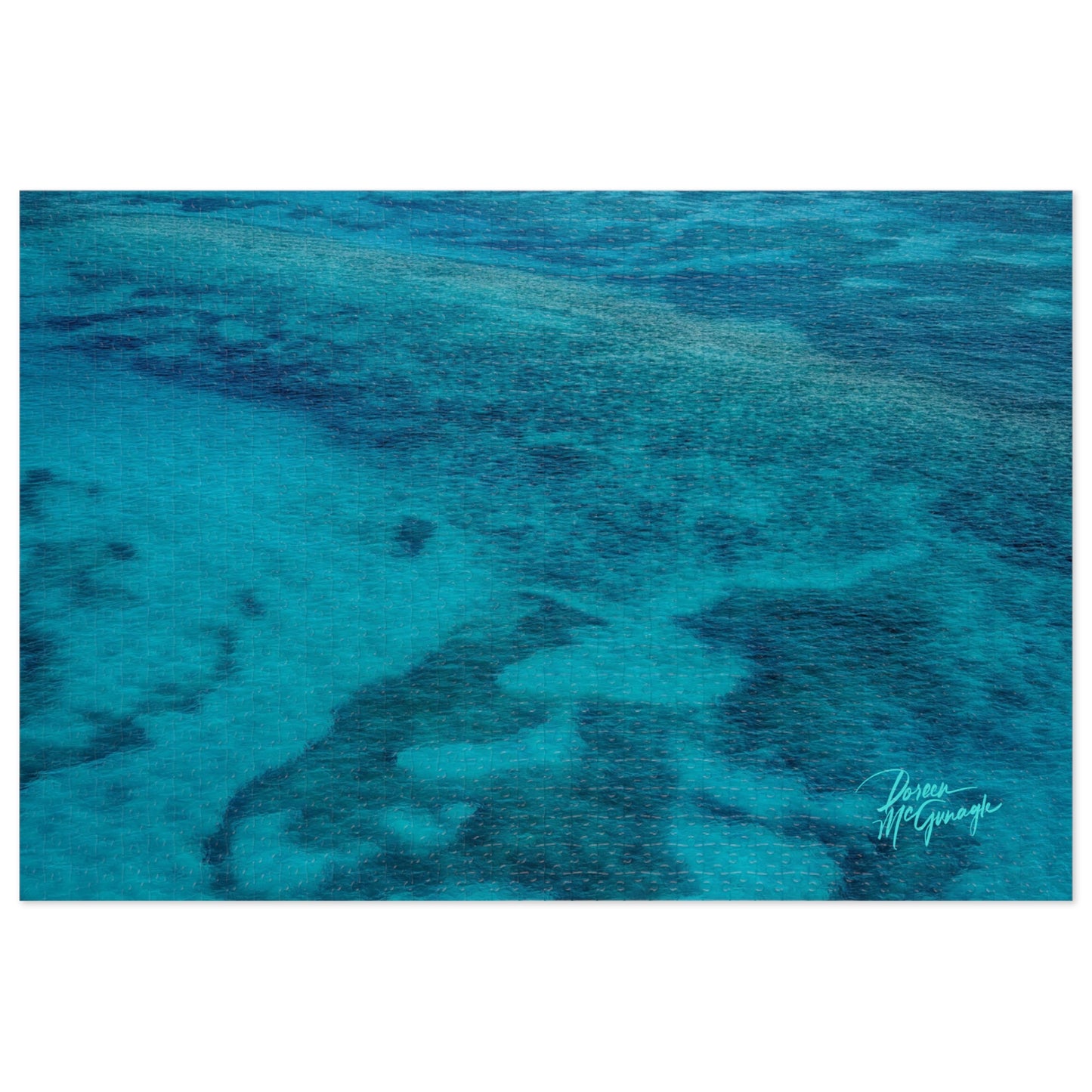 Ocean Blue Aerial – Tropical Sea Puzzle (1000 Pieces) Enjoy Nature | Spirited Design Studio