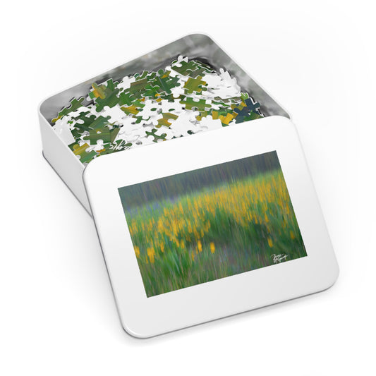 Colorful Floral Jigsaw Puzzle, Unique Gift for Nature Lovers, Home Decor, Relaxing Activity, Fun Family Challenge Abstract Flowers