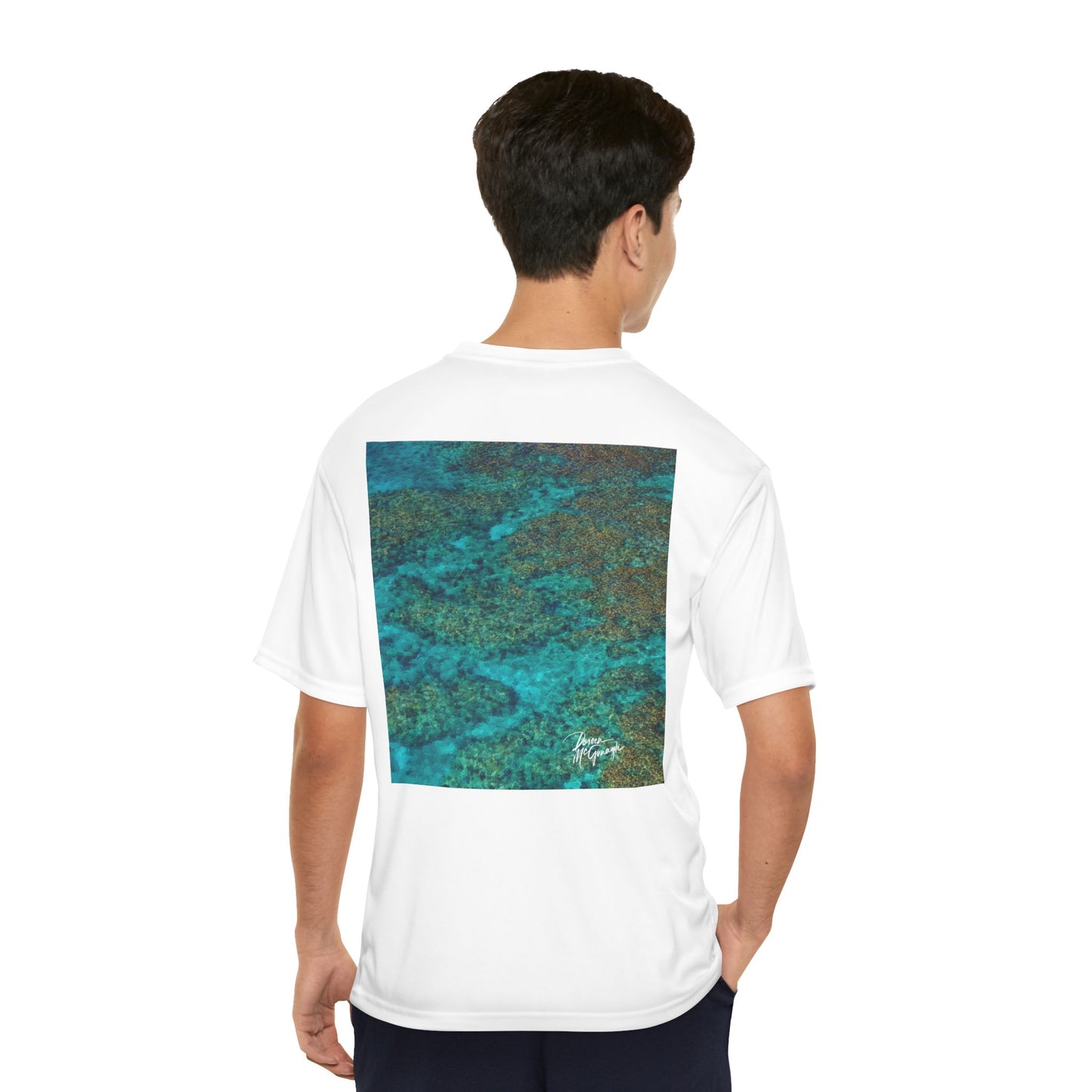 Performance T-Shirt — “Enjoy Nature” Ocean Reef Artwork | Lightweight Active Tee with Coastal-Inspired Design
