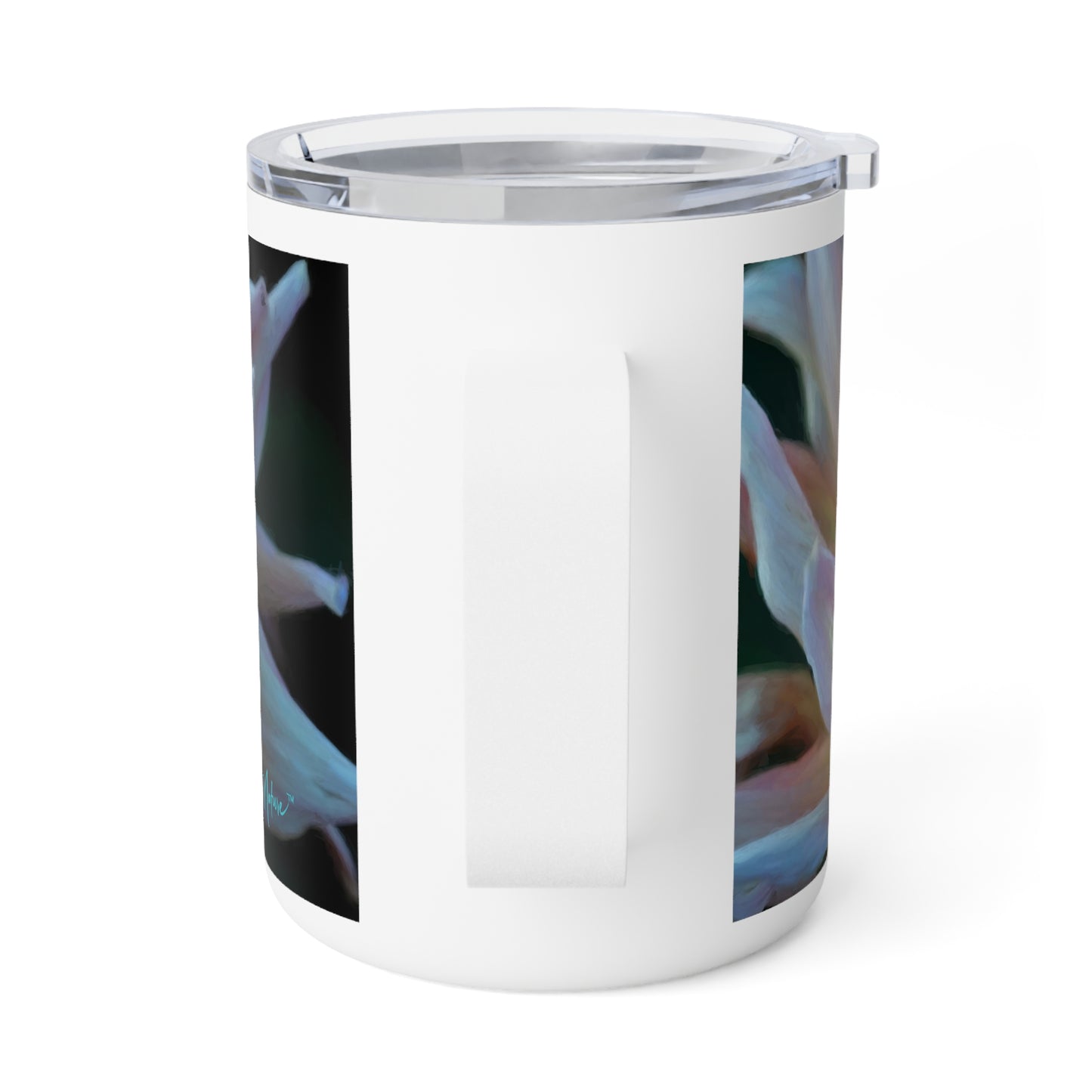 Veil of Cream and Blush – 10oz Insulated Coffee Mug