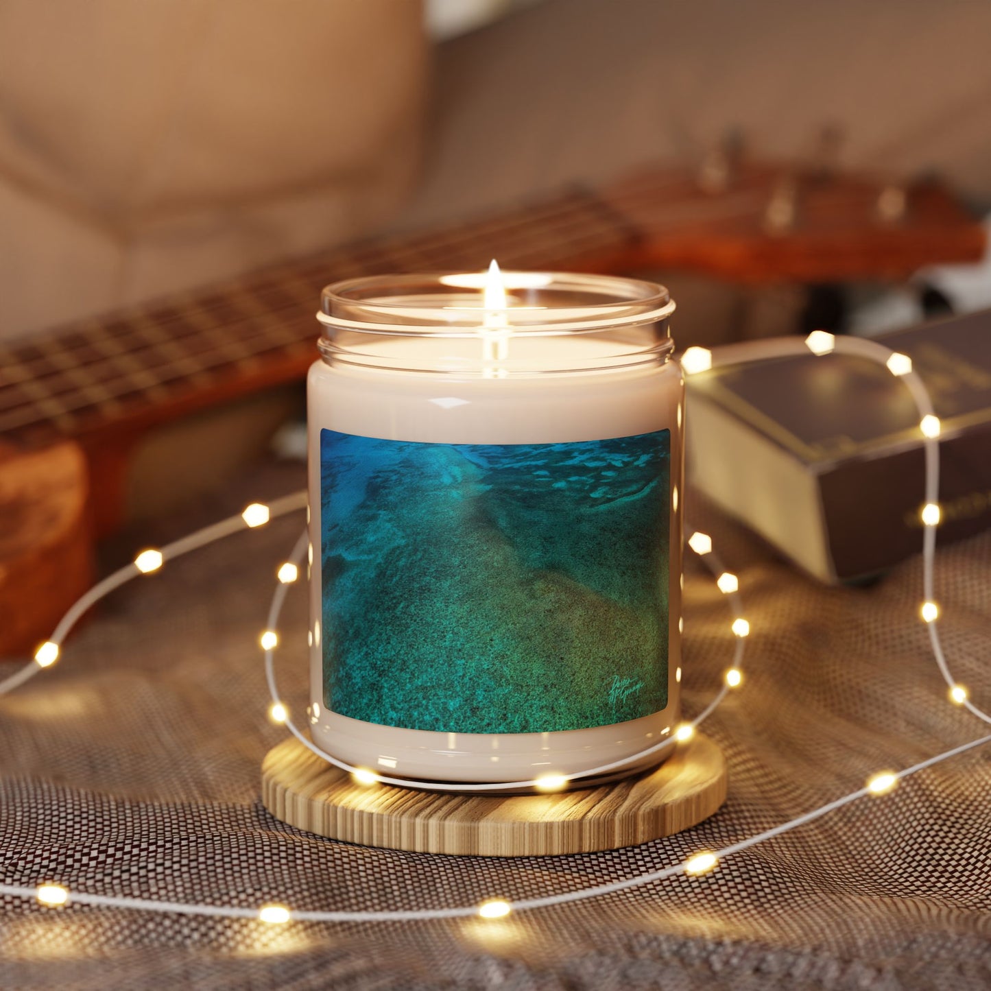 Ocean Breeze Soy Candle — 9 oz Scented Jar (Coastal Aromas) Enjoy Nature | Spirited Design Studio