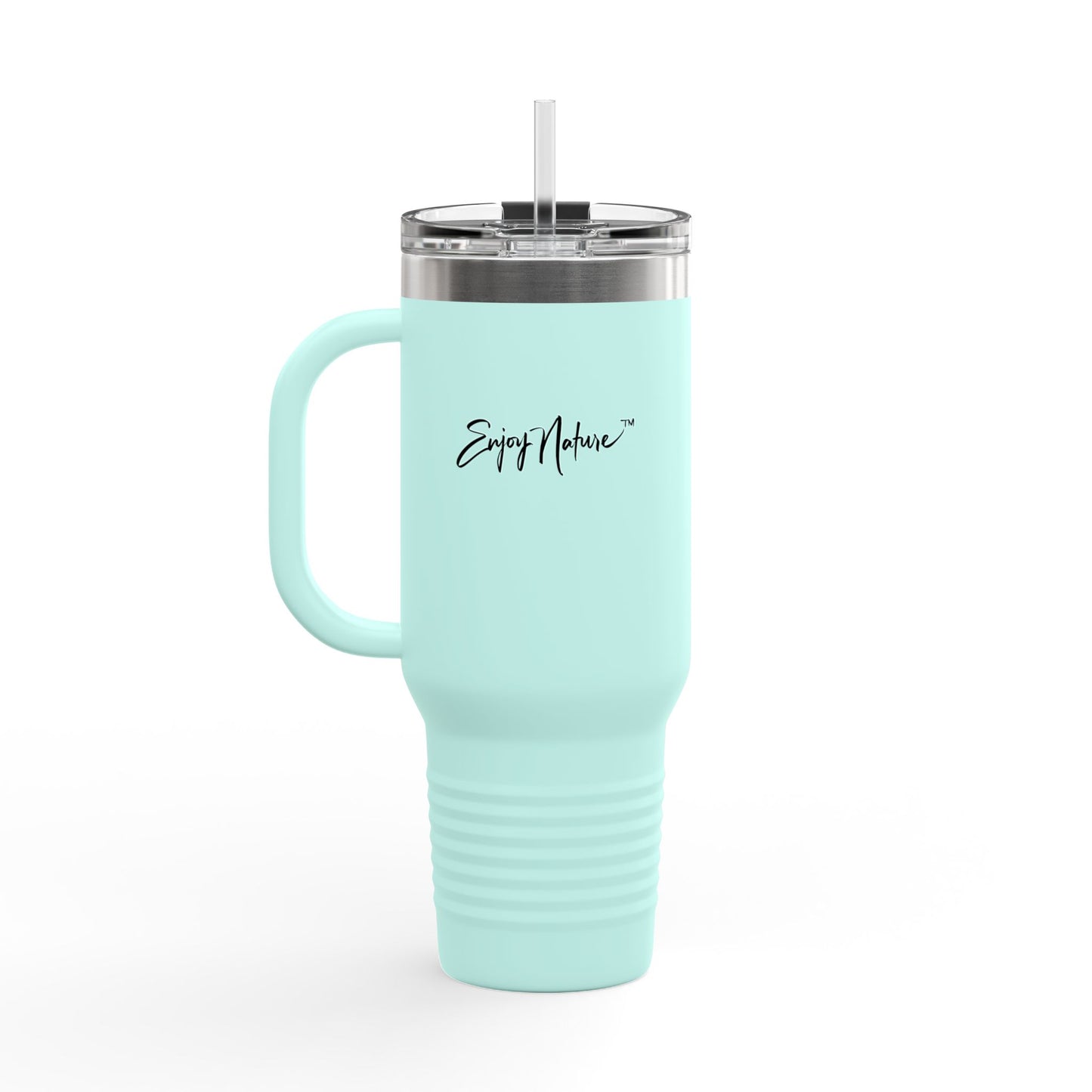 40 oz Insulated Travel Mug – Turquoise Ocean Reef Enjoy Nature | Spirited Design Studio