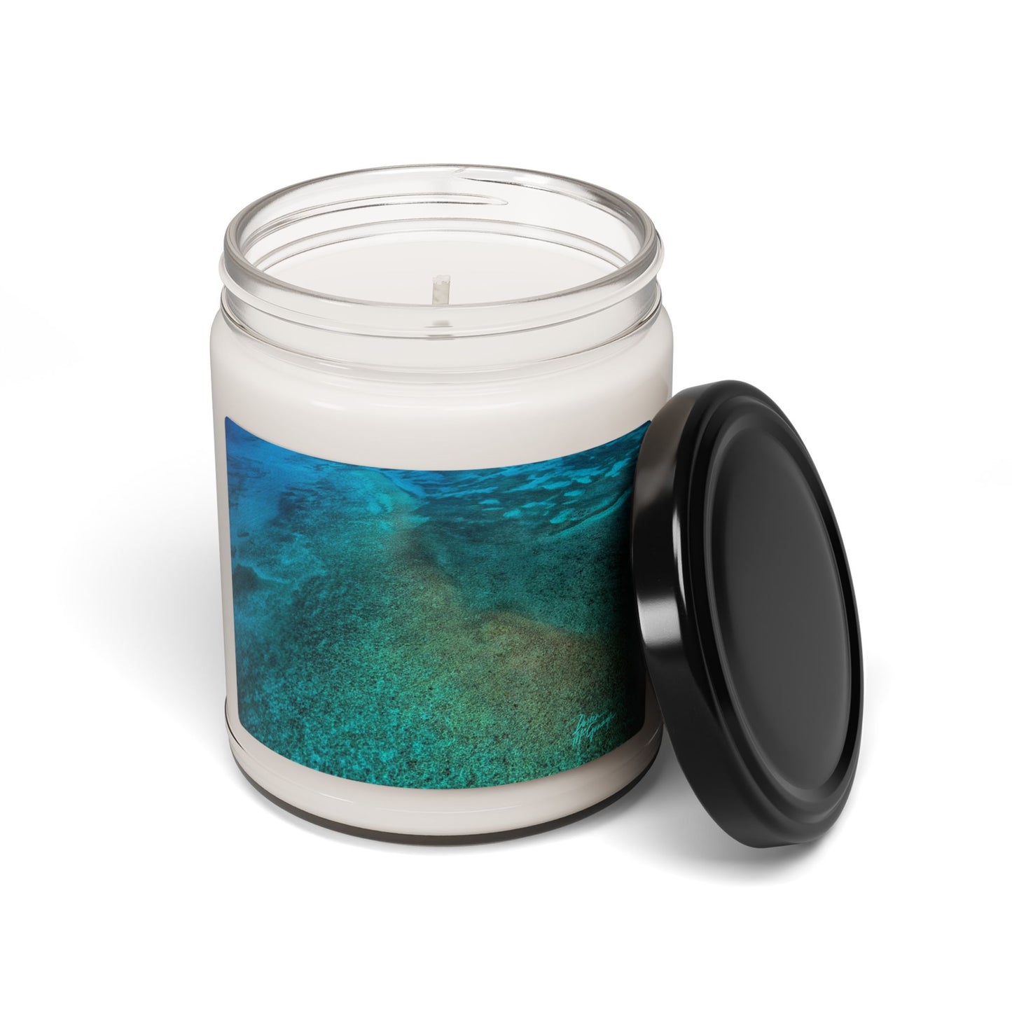Ocean Breeze Soy Candle — 9 oz Scented Jar (Coastal Aromas) Enjoy Nature | Spirited Design Studio