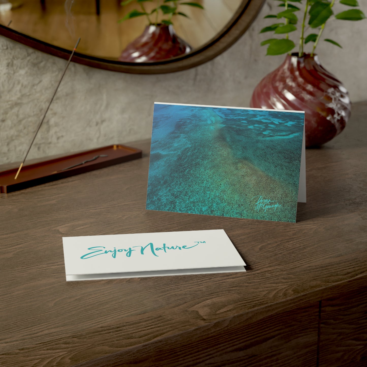 Note Cards – Fluid Currents Design (Pack of 10) Enjoy Nature | Spirited Design Studio