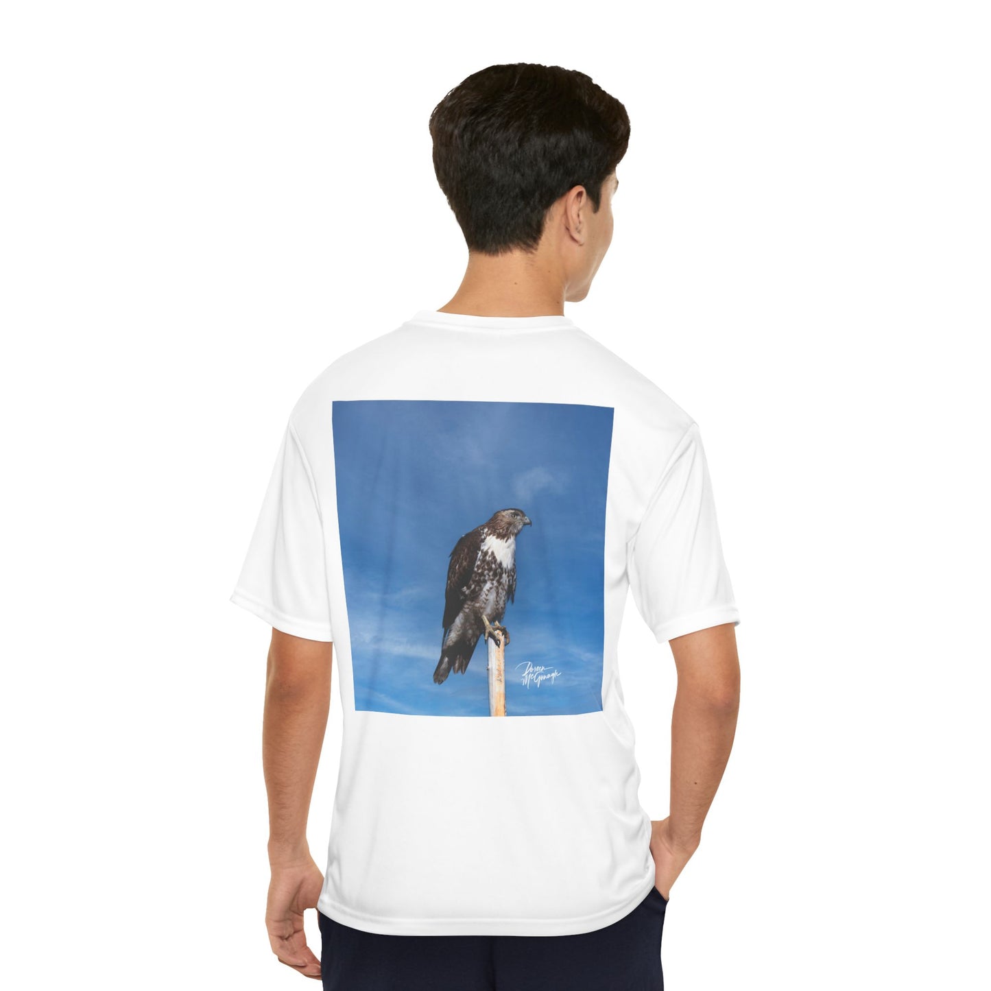 Nature Lover’s Performance T-Shirt – Osprey Design | Men’s Activewear for Outdoor Adventures, Wildlife Enthusiasts & Summer Sports