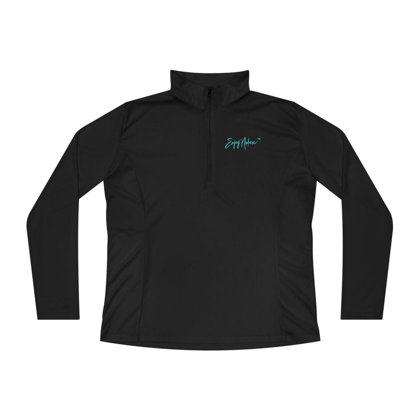 Ladies Quarter-Zip Pullover — Turquoise Ocean Reef Performance Top | Enjoy Nature Collection