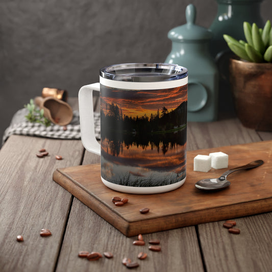Sunrise Reflection in Lake 10oz Insulated Coffee & Tea Mug | Nature Inspired Stainless Steel Travel Cup | Enjoy Nature Collection