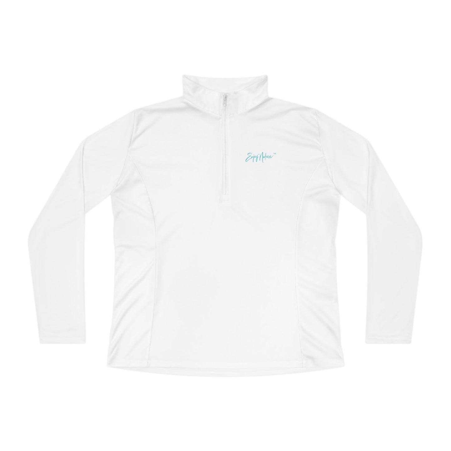 Wild Lupines with Solo Daisy Ladies Quarter-Zip Pullover | Nature Inspired Activewear | Enjoy Nature Collection