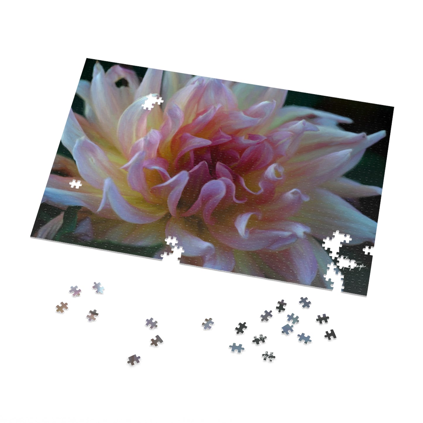 Floral Jigsaw Puzzle with Tin, Beautiful Flower Puzzle, Perfect Gift for Nature Lovers, Puzzle for Relaxation, Home Decor Puzzle