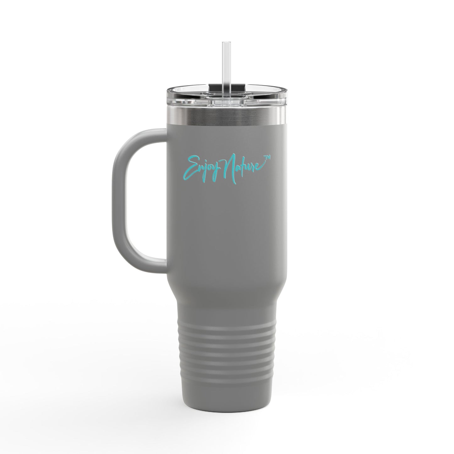 Moose with Baby 40oz Insulated Travel Mug with Handle | Nature Inspired Stainless Steel Drinkware | Enjoy Nature Collection