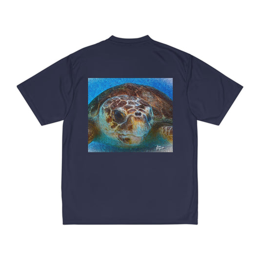 Performance T-Shirt — Loggerhead Sea Turtle | Doreen McGunagle Fine Art Ocean Wildlife Tee