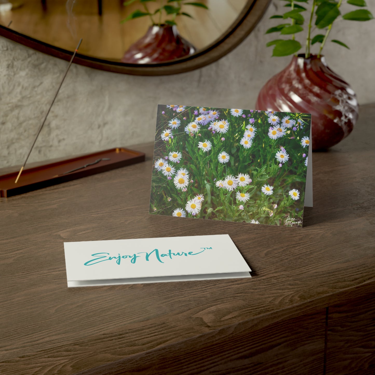 Floral Wild Daisies Greeting Cards | Eco-Friendly Nature-Inspired 5x7 Note Card Set of 50 | Perfect for Birthdays, Thank You & Everyday Messages