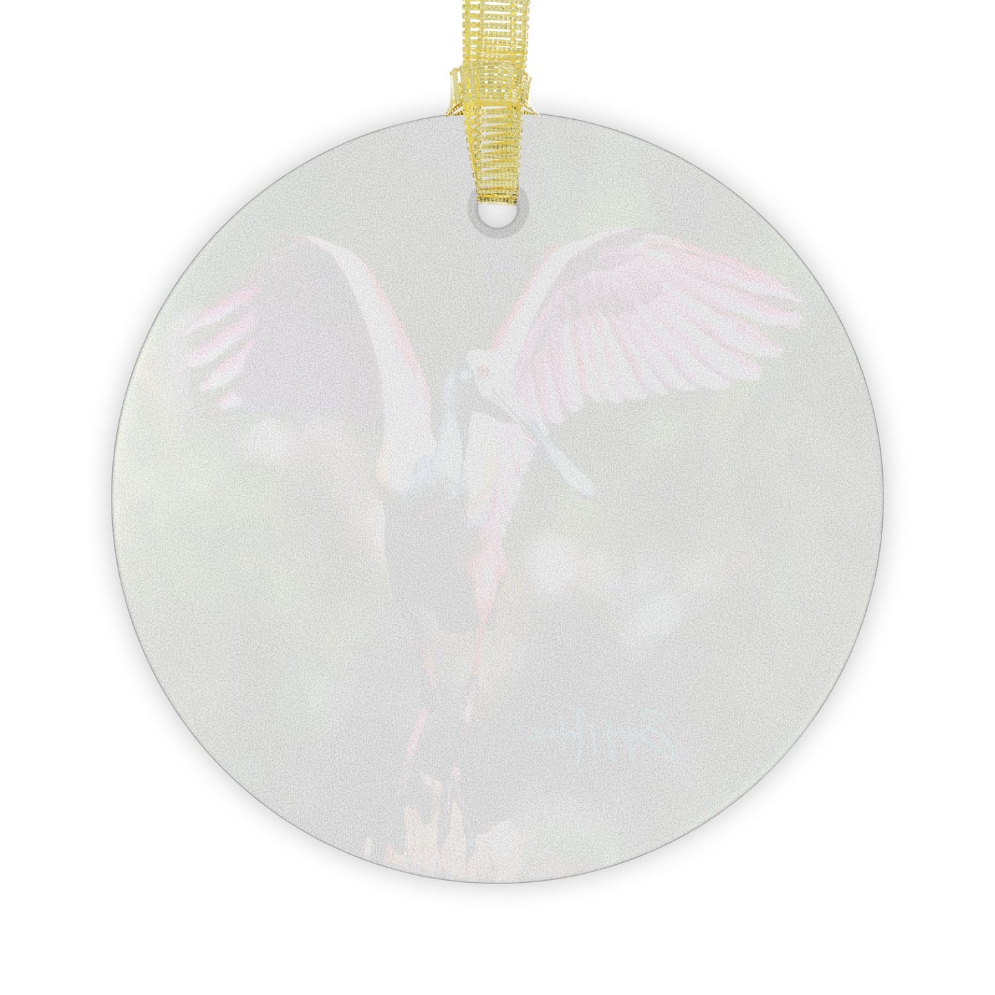 Roseate Spoonbill Glass Ornament – Vibrant Wildlife Holiday Decor | Enjoy Nature Collection