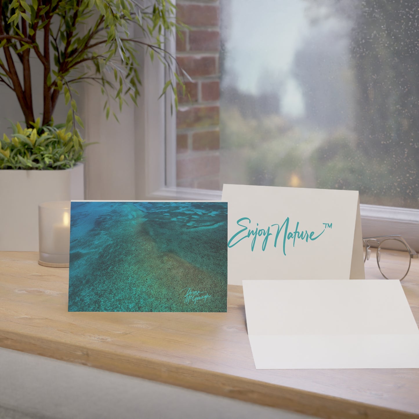 Note Cards – Fluid Currents Design (Pack of 10) Enjoy Nature | Spirited Design Studio
