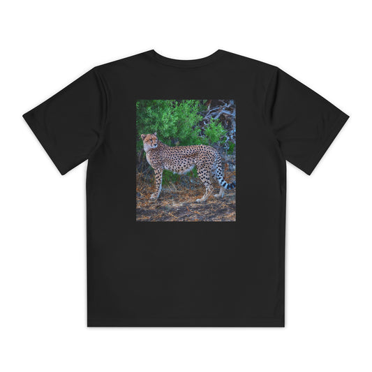 Youth Cheetah Tee — Enjoy Nature™ Fine Art Kids Athletic T-Shirt