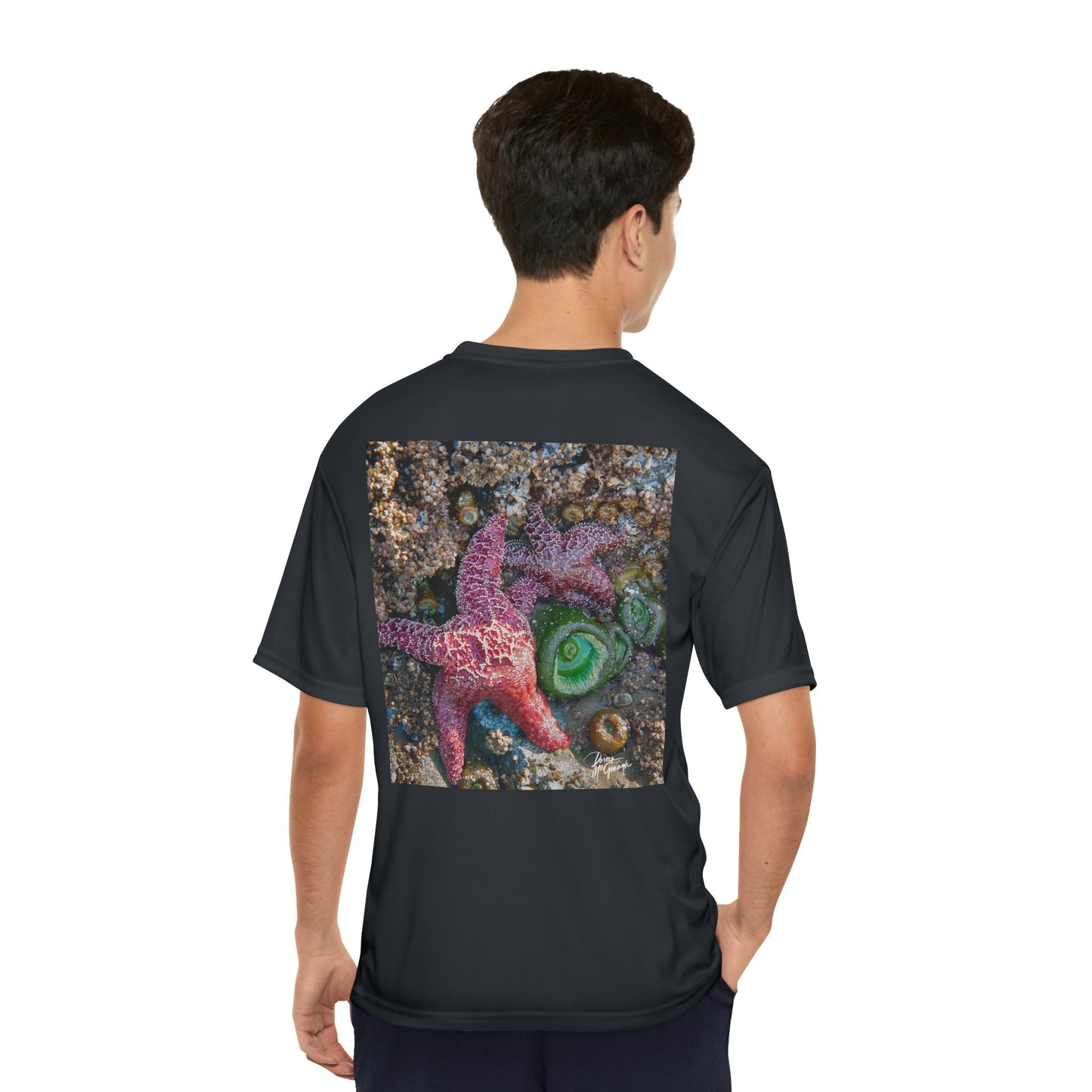 Nature-Inspired Men’s Performance T-Shirt – Marine Life Design | Outdoor Apparel, Nature Lover’s Gift, Athletic Wear for Fitness & Summer Adventures