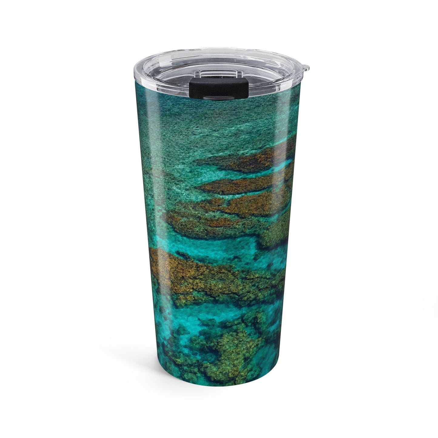 Living Patterns in Ocean Light – 20 oz Ocean-Inspired Stainless Steel Tumbler Enjoy Nature | Spirited Design Studio