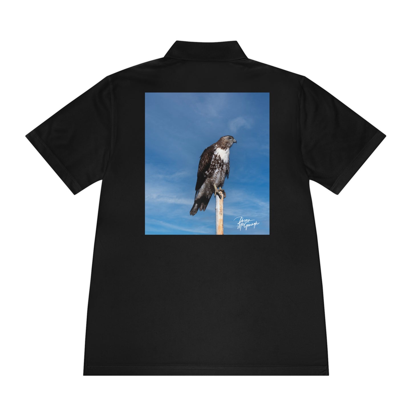 Men’s Sport Polo Shirt – Osprey Design, Activewear for Outdoor Adventures, Golf, Casual Saturdays, Bird Lovers Gift, Father's Day Polo