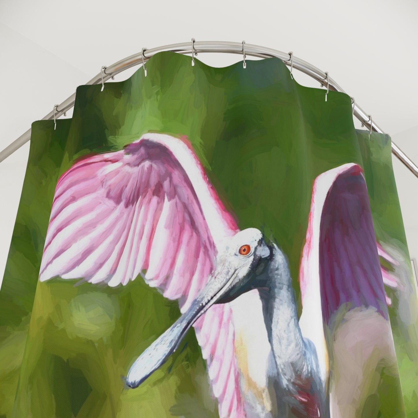 Roseate Spoonbill Shower Curtain – Nature-Inspired Bathroom Decor | Enjoy Nature Collection