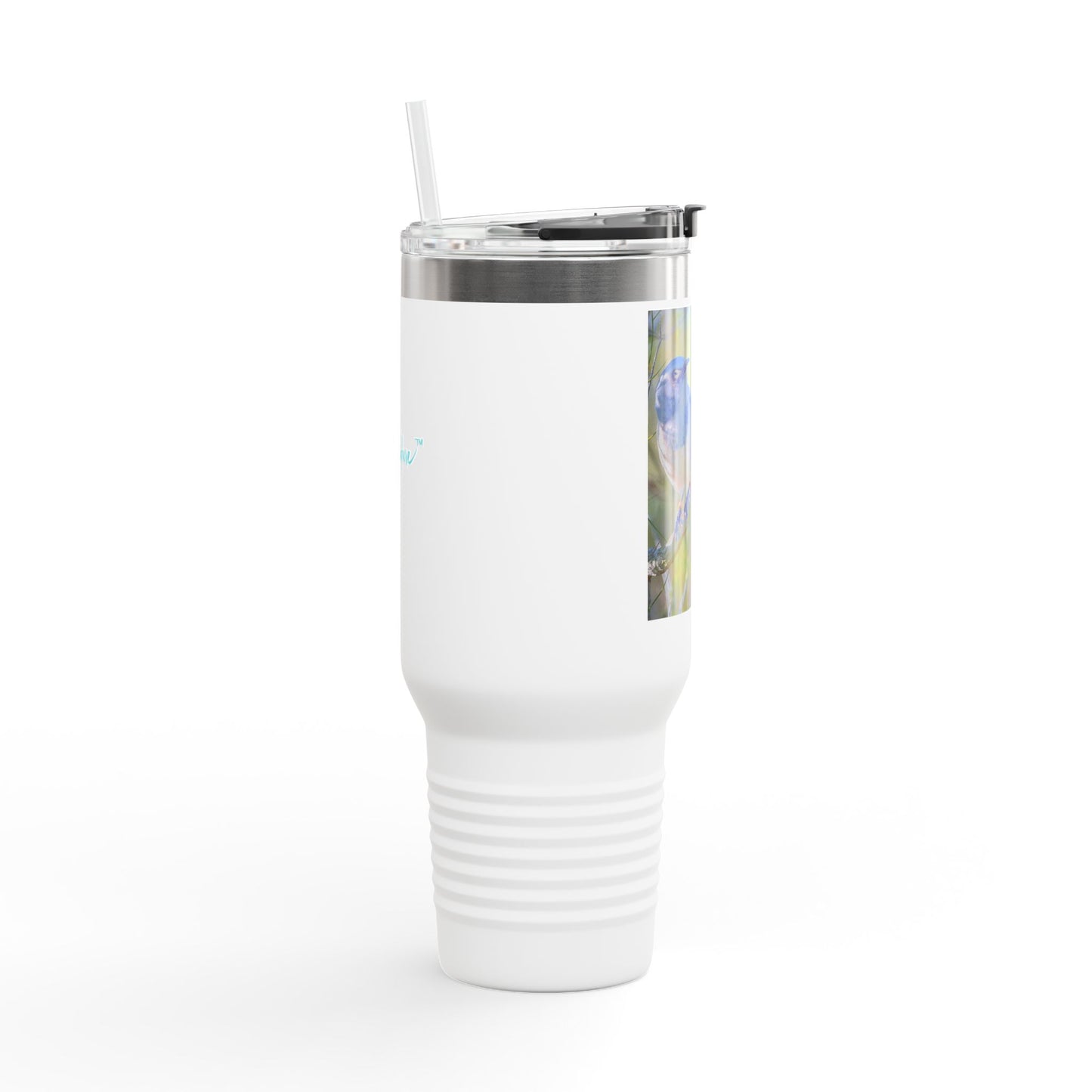 Florida Scrub Jay Insulated Travel Mug – 40oz Stainless Steel Wildlife-Inspired Drinkware