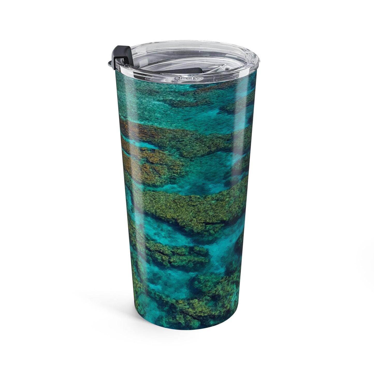 Living Patterns in Ocean Light – 20 oz Ocean-Inspired Stainless Steel Tumbler Enjoy Nature | Spirited Design Studio
