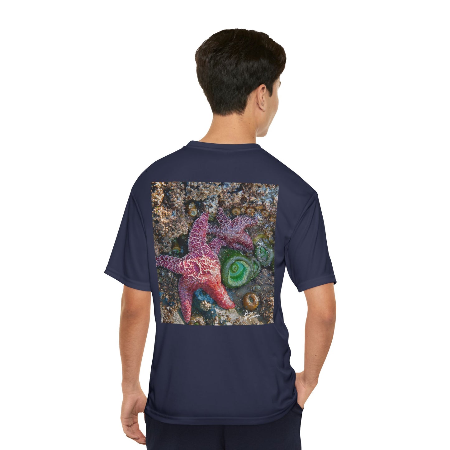 Nature-Inspired Men’s Performance T-Shirt – Marine Life Design | Outdoor Apparel, Nature Lover’s Gift, Athletic Wear for Fitness & Summer Adventures
