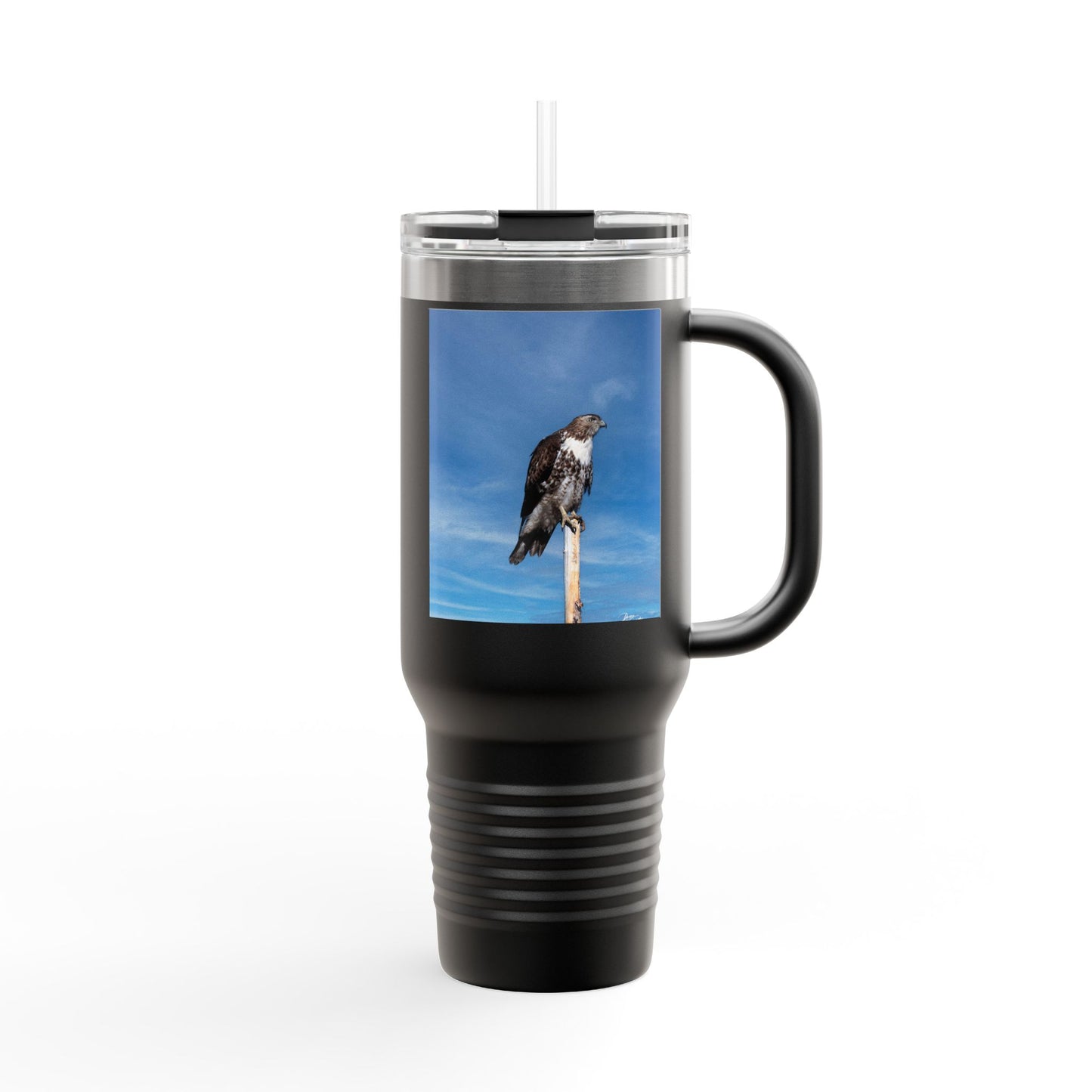 40 oz Adventure Mug: Osprey on the Hunt – Wildlife-Inspired Travel Mug | Insulated Mug