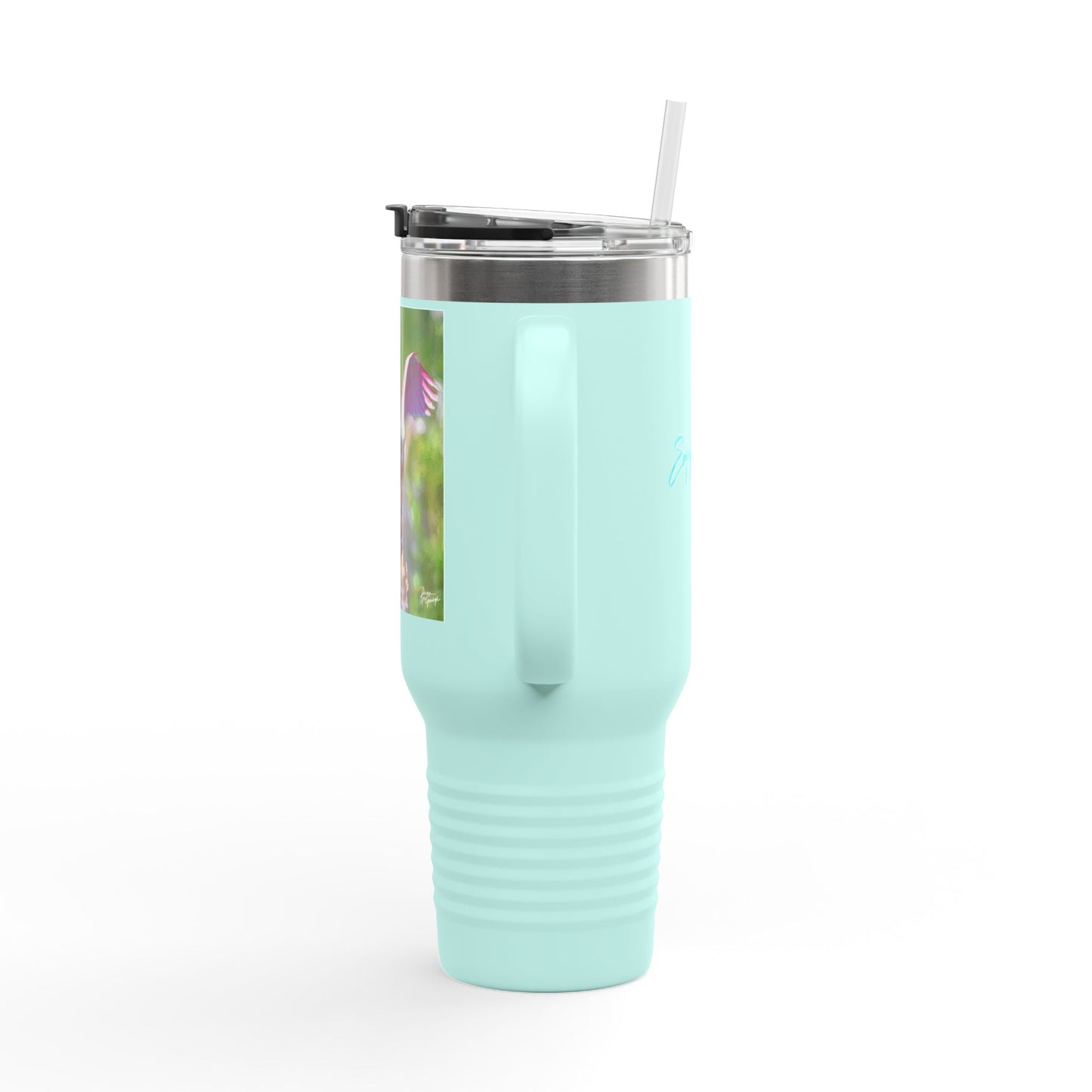 Roseate Spoonbill Insulated Travel Mug – 40oz Stainless Steel Nature-Inspired Drinkware